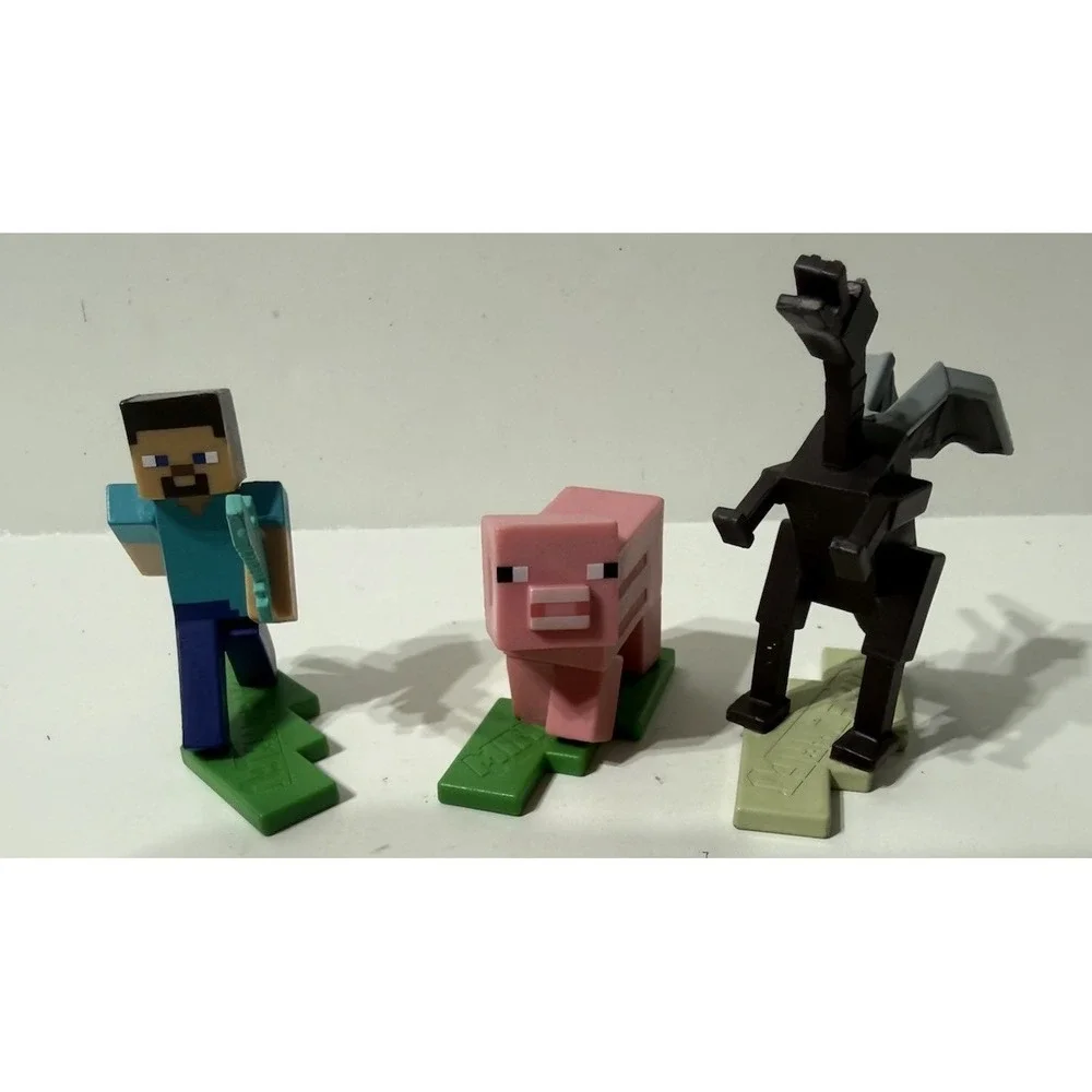 Minecraft Ender Dragon Steve Pig Mini Toy Plastic Figure Toy Cake Topper 2022‎